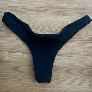 Black thong bikini